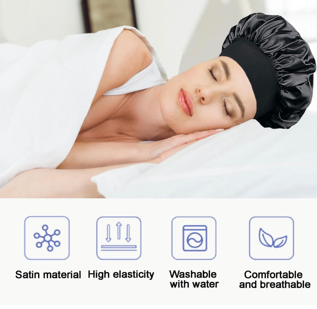 Bonnet de Nuit en Satin 19 Momme – Anti-Frisottis, Anti-Casse, Protection Capillaire de Luxe